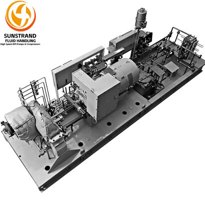 Good price Integrally Geared Multi Stage Process Gas Compressors LF 2X80 Base Mounted Compressor online